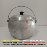 Panci Kastrol Nasi Liwet 3 Liter Bahan Aluminium Cor Tebal No.7 Merek Jempol / AMT Cooker