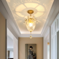 過道走廊燈門廳玄關入戶燈陽臺衣帽間樓梯進門創意歐式小水晶吊燈