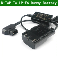 D-TAP To LP E6 Dummy Battery DR-E6 DC Coupler for Canon EOS 6D Mark II, 7D Mark II, 7D SV, 5D Mark II, 5D Mark III, 5D Mark IV