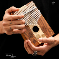 HLURU Kalimba เครื่องดนตรี17ที่สำคัญมืออาชีพนิ้วหัวแม่มือเปียโนไม้เนื้อแข็งไม้วีเนียร์17ที่สำคัญ Kalimba นิ้วเปียโนเครื่องมือแบบพกพา