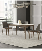 餐桌 北歐巖板餐桌小戶型餐桌椅組合新中式實木巖板餐桌