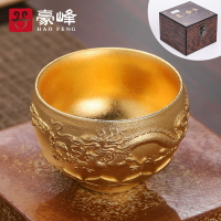 鎏金茶具茶杯加厚大號茶杯主人杯專用泡茶杯陶瓷品茗杯黃金盞