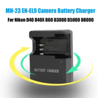 Portable LED Indicator EN-EL9 Power Adapter Charging Dock MH-23 Camera Battery Charger For Nikon D40 D40X D60 D3000 D5000 D8000