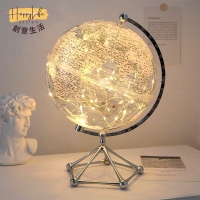 工廠現貨 附發票 免運 世界地圖 新款3d立體透明地球儀帶燈發光兒童地理小禮物臺燈世界地圖小夜燈新店開業 全館折扣