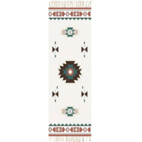 【May Shop】民族風棉麻流蘇針織毯 門口地墊 帳內墊