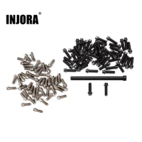 INJORA M2 M2.5 M3 Steel Scale Beadlock Ring Screws 1.9 2.2 Wheel Rims for 1/10 RC Crawler Car TRX4 Axial SCX10 AXI03007 VS4-10