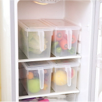FASOLA 冰箱收納帶手柄塑料大號保鮮盒 可疊加帶蓋水果收納盒