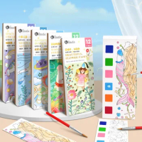 Portable Children Watercolor Painting Book Gouache Graffiti Picture Coloring Books Water Drawing Toys Kids Educational Toys Gift