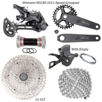 SHIMANO DEORE M5100 Groupset MTB Mountain Bike Groupset 1x11 -Speed 170/175-32T 11-51T Rear Derailleur Shift Lever