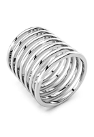 925 Signature Solid 925 Sterling Silver 7 in 1 Stacked Rings