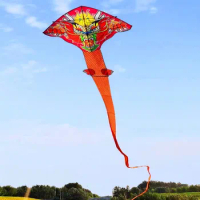 free shipping 100m chinese dragon kite flying handle line large kitecometas paragliding windsurf dragon kites for adults large