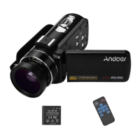 Andoer 4K Handheld DV Digital Video Camera CMOS Sensor Camcorder with 0.45X Wide Angle Lens 3.0 Inch IPS Monitor Burst Shooting