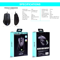 COD. แท้100% OKER M289 Mouse RGB BACKLIT เมาส์ไฟ RGB เรืองแสง dpi 6 ระดับ สูงสุด 7200dpi เม้าส์ สวย