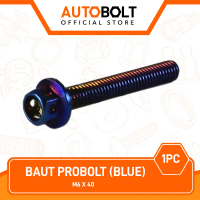 Baut-Baud Probolt-Pro Bolt Blue-Biru M6x40-6x40-6 x 40 Kunci 8 Drat 10