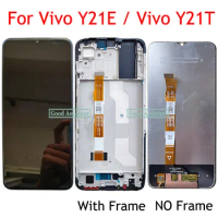 Black 6.51 Inch For Vivo Y21E V2140 / Vivo Y21T V2135 LCD Display Touch Screen Digitizer Panel Assembly / With Frame