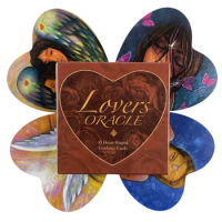 Lovers Oracle Cards A 45 Heart-Shaped Guidance English Fate Divination Deck Borad Games