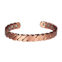 Pure Copper Twisted Magnetic Bracelet Benefits Adjustable Cuff Bangles for Men Women Anthritis Pain Relief Health Energy Jewelry