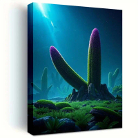 1 piece wall tapestry - beautiful underwater scene with corals and fish. Modern style for living roo