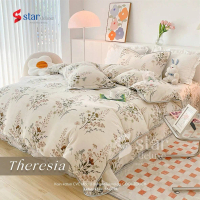 Sprei Set Katun Star Theresia uk 200|180|160|140|120|100|90 Kain Karet