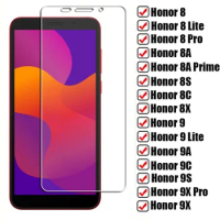 HD Tempered Glass For Huawei Honor 8 9 Lite 8A 8C 8X 8S Prime 9X Premium Pro 9S 9C 9A Honor8 Honor9 9Lite Screen Protector Film
