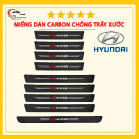 Nẹp cửa chống trầy xước dán vân carbon bảo vệ bậc cửa xe hơi oto Hyundai i10,Accent,Elantra,Kona,Cre