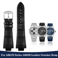 New Genuine Leather Watchband for Maurice Lacroix AIKON Series AI6008 AI6038 AI6058 IM Cowhide Strap Man Bracelet Black Blue