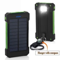 20000mAh Solar Power Bank For iPhone Samsung Huawei Xiaomi LED Powerbank Dual USB Solar Charger External Battery Pack Power Bank