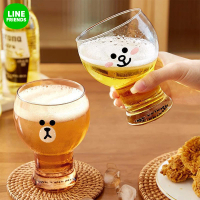 【LINE FRIENDS】熊大兔兔莎莉啤酒杯冷水杯450ML(單入)