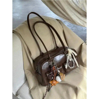 Portable Shoulder Bag, Same Style for Women, New Arrival, Large Capacity, South Korean Style, Brown 