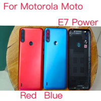 1pcs New For Motorola Moto E7 Power E7i power Back Battery Cover Housing Rear Back Cover Housing Case Repair Parts