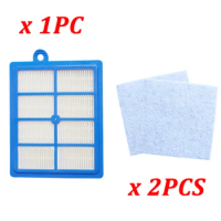 1PC Hepa Filter H12 H13 + 2PCS Motor Cotton Filters for Philips Electrolux FC9172 FC9083 FC9258 FC9261 Vacuum Cleaner Parts