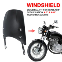 Motorcycle Windshield Windscreen Universal For 6.5"-9.45" Round Headlight For Honda Hornet 250 600 Bros 400 650 VTZ250 CB400SS