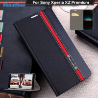 Book Case For Sony Xperia XZ Premium Wallet Flip Cover For Sony XZ Premium Silicon Soft Back Cover