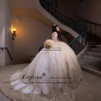 Glitter Seuqin Lace Applique Quinceanera Dress Princess Ball Gowns Sweet 16 Dress Off Shoulder Mexican Vestidos De XV 15 Años