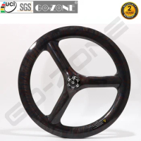 Carbon 3 spoke wheel 20" 451 Clincher Tubeless Disc Brake / Rim Brake 25mm Width 48mm Height Folding Bike Road Wheels
