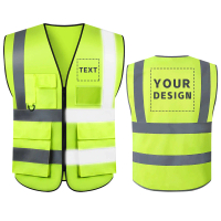 Safety jacket with custom logo for construction work, miners, and builders; ANSI Class 2 standard sa