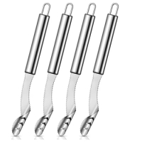 4PCS Jalapeno Pepper Corer,Stainless Steel Chili Grip Jalapeno Corer, Core Deseeder For Jalapenos,Ch