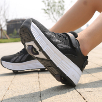 รองเท้าเด็กผิดรูปรองเท้าไฮโรดสองล้อสามารถเดินได้ผู้ใหญ่นักเรียนชายและหญิงล้อเดียวล้อรองเท้าสายรัดล้อ