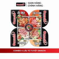 COMBO 4 LẨU TỨ TUYỆT OMACHI (Lẩu bào ngư thảo dược + lẩu bò bắp hoa nấm + lẩu bò bắp hoa cà chua + l