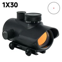 1X30 Red Dot Sight Tactical Adjustable Scopes Hunting Shooting Reflex Sight Optical Riflescope for Airsoft / Hunting Rifle