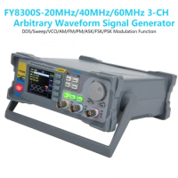 FY8300S 20/40/60M Digital 3 Channels Signal Generator DDS/VCO/Sweep Function Arbitrary Waveform 4-Ch TTL Frequency Meter Counter