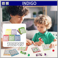 100pcs/set Kartu Bingo Lengkap Besar Bingo Card 5 Warna Bingo Set