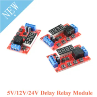 DC 5V 12V 24V Adjustable Time Delay Relay Module Control Switch Trigger Time LED Digital Timming Relay Timer Cycle Circuit Board