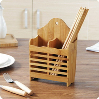 廚房置物架桌面筷子籠筷子瀝水籃壁掛式餐具架勺子調羹架竹子筷籠