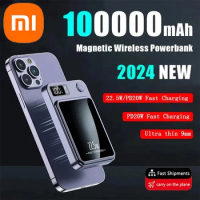 Xiaomi 100000mAh Magsafe Power Bank Qi Magnetic Wireless Fast Charging Power Bank for iPhone Slim and Portable Free Shipping