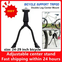 Double Leg Kickstand Stand Bike Center Mount Foldable Heavy Duty Adjustable MTB Bike Kickstand Foot Support Dual Leg