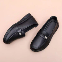 Warm Winter Faux Leather Mom Shoes for Middle-Aged and Elderly Women, Comfortable Non-Slip Soft Sole