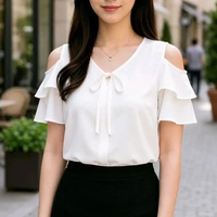 Celestia Label | Atasan Wanita Bahu Bolong Polos | Blouse Wanita Korea Elegan | Baju Wanita Casual K
