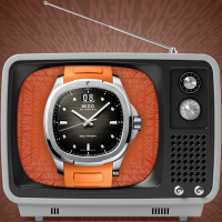MIDO美度 『淚之女王』金秀賢配戴款 Multifort TV先鋒復古電視大日期橘色膠帶款 M6(M0495261708100)