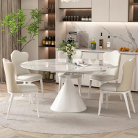 Round Coffee Table Salon Kitchen Console Hotel Dining Room Dinner Table Marble Dinner Juegos De Comedor Dining Room Sets